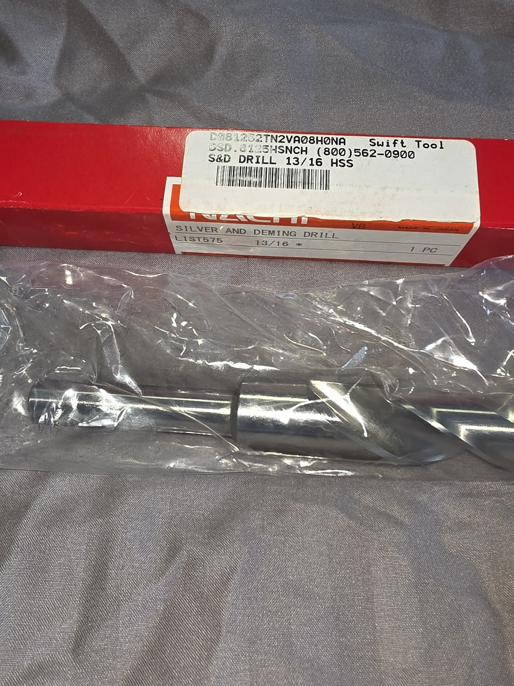 Nachi Swift Tool Silver and Deming Drill 13/16" HSS
